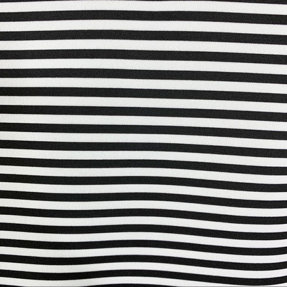 Love Ady Black/White Stripe V-Neck Skater Dress M - Picture 5 of 12